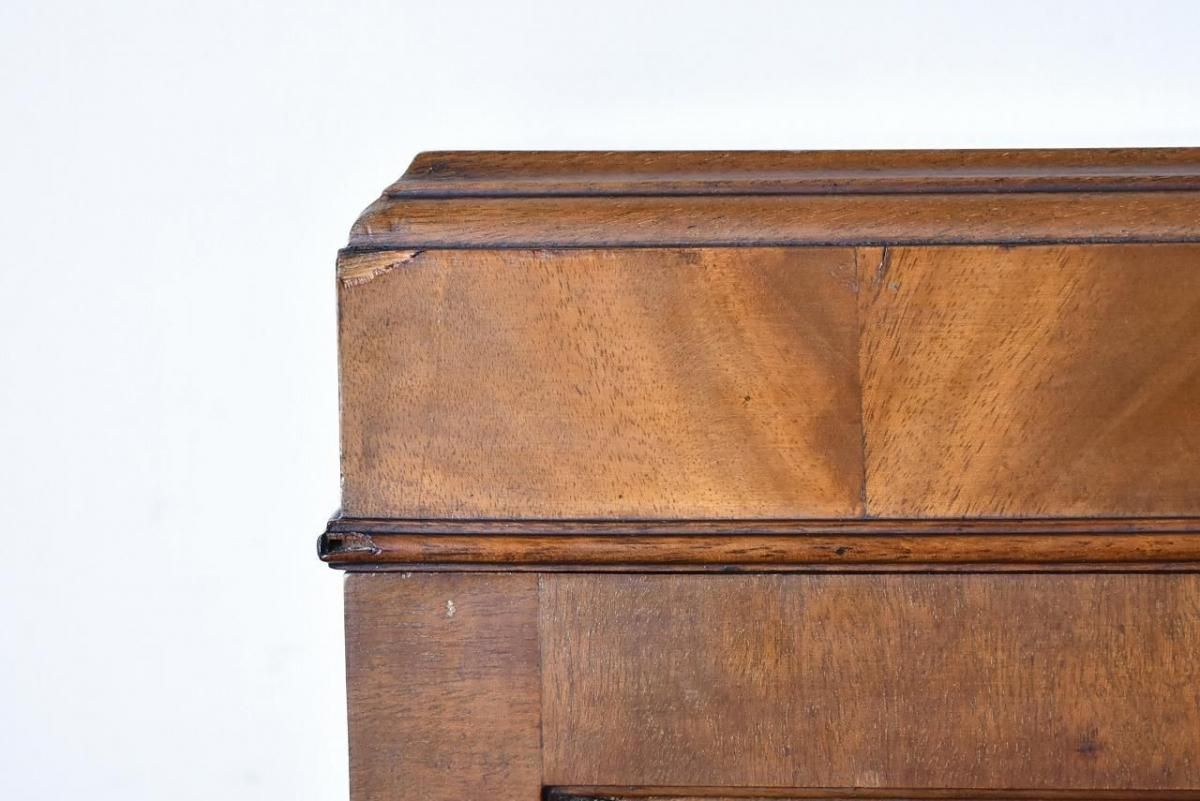 明るいマホガニーカラーのガラスキャビネット【k172】 - ANTIQUE