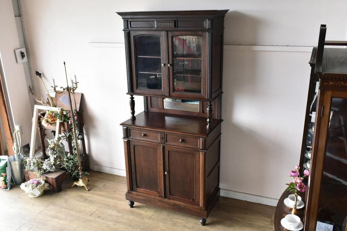 antiqueイギリス アンティーク 木製 紋章盾 オーク材 彫刻 壁飾り