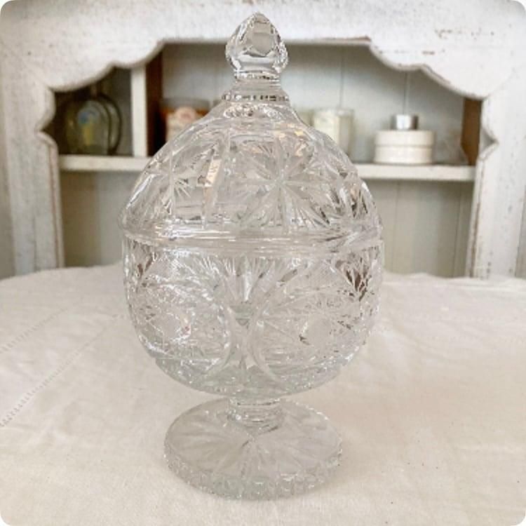 フランス直輸入】クリスタルガラスの美しいカッティングが素敵