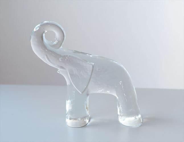 スウェーデン製 Kosta Boda ZOO エレファント ガラスのゾウ