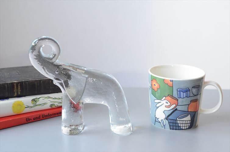 スウェーデン製 Kosta Boda ZOO エレファント ガラスのゾウ