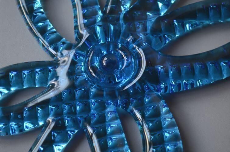 1960～70年代頃 スウェーデン製 Bergdala かわいい花のガラスの