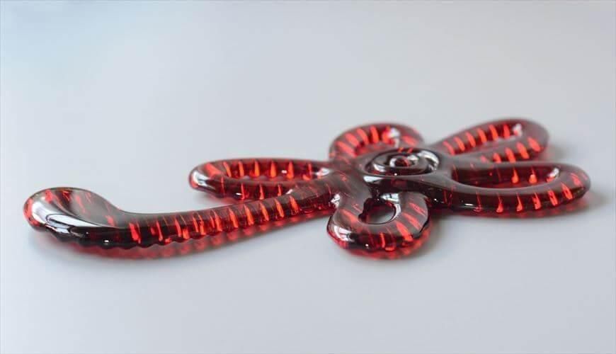 北欧 ビンテージ古雑貨◾️ガラス製 ガラスオーナメント サンキャッチャー 革紐 ヌータヤルヴィ ガラス オーナメント サンキャッチャー