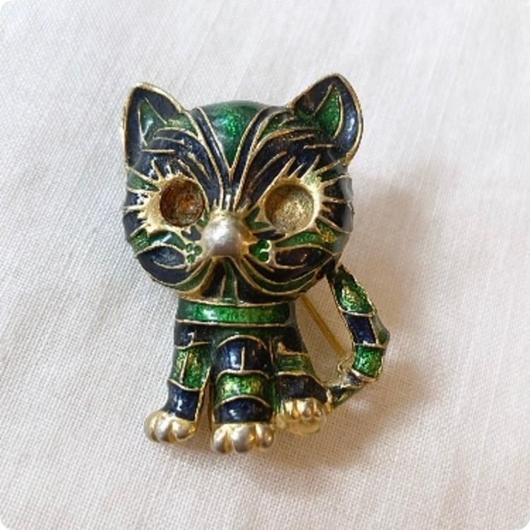 英国 猫 cat 真鍮 プレート アンティーク 1950年頃　ヴィンテージ 英国 猫 cat 真鍮 プレート アンティーク 1950年頃 ヴィンテージ