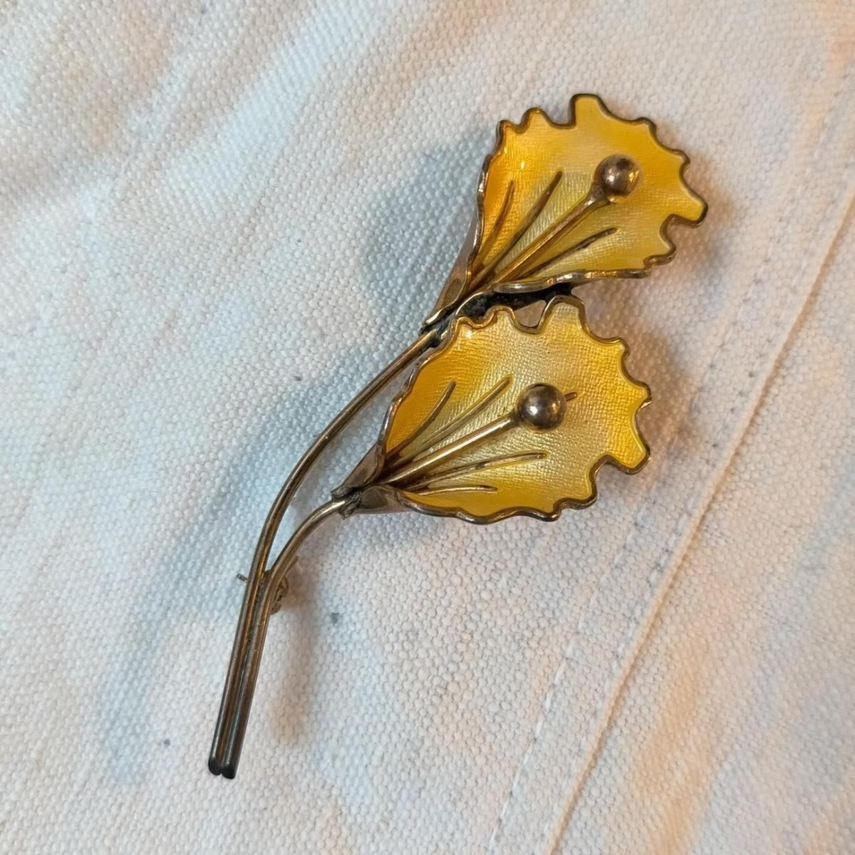 DAVID ANDERSEN 花モチーフブローチ SV9 ヴィンテージ ノルウェー製 David Andersen