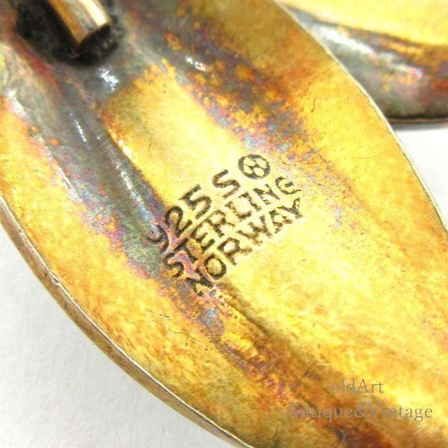 北欧ブローチ1950年代Ivar Holth銀製エナメルアンティ