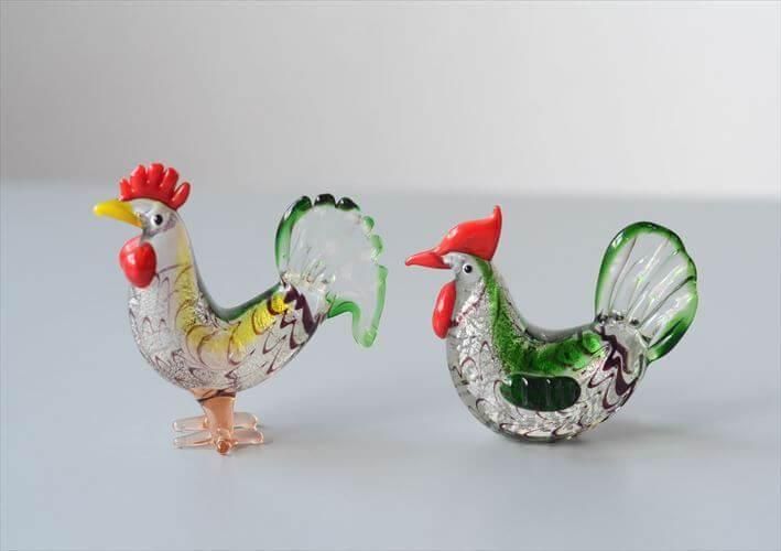 Salviati｜murano/ムラーノ｜ガラスオブジェクト｜赤｜鳥｜ Salviati｜murano/ムラーノ｜ガラスオブジェクト｜赤｜鳥｜