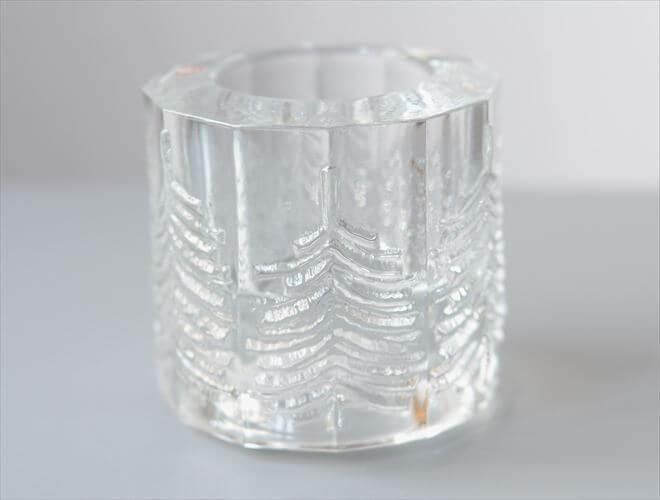 キャンドルホルダーガラス製もみの木デザインの北欧アンティーク