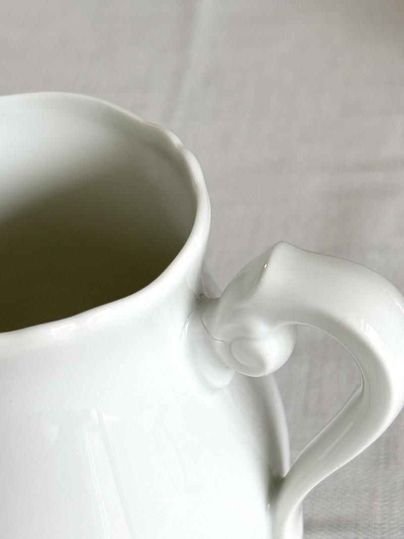 陶磁器リモージュの優雅な白磁ミルクシュガーアンティーク