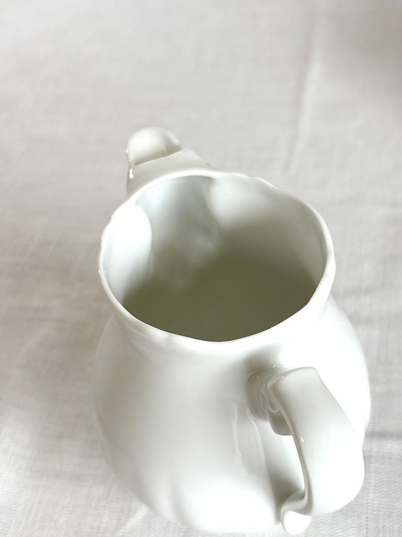 陶磁器リモージュの優雅な白磁ミルクシュガーアンティーク