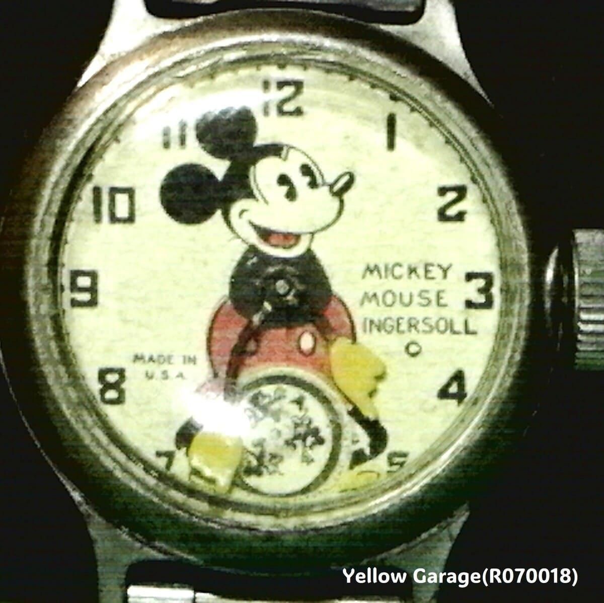 ミッキーマウス腕時計1930年代製金属製アンティーク