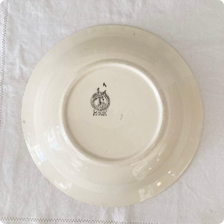 深皿 ヒイラギ柄の1900年代フランス製アンティーク