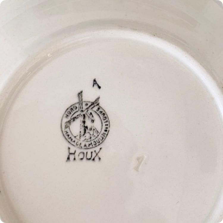 深皿 ヒイラギ柄の1900年代フランス製アンティーク