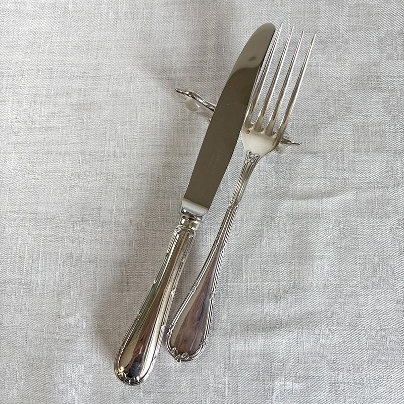 仏蘭西】 ダックスフンドのナイフレスト 5個組【シルバープレート