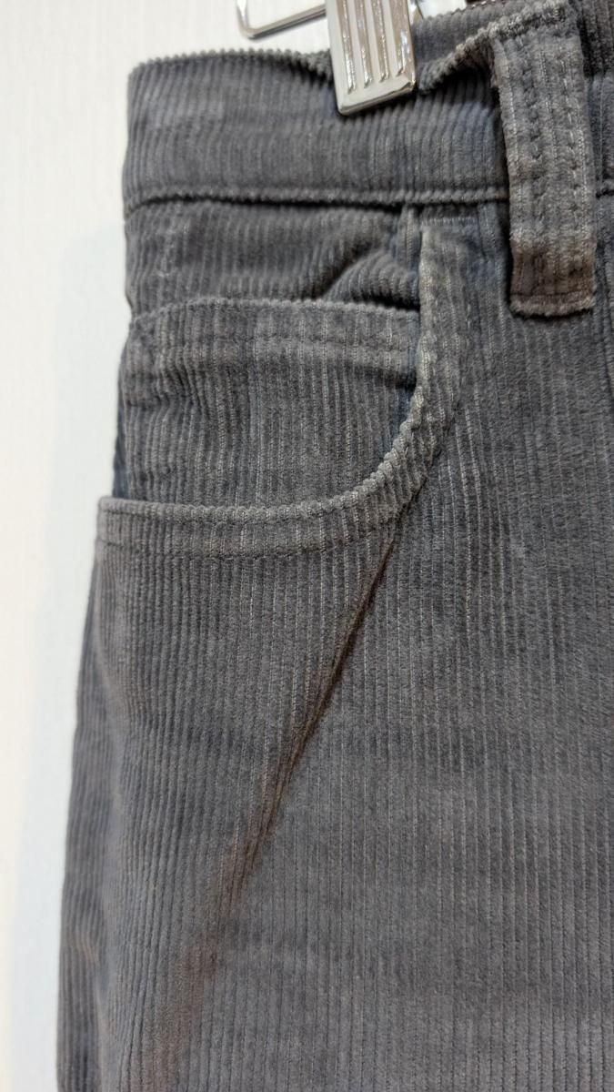 コーデュロイパンツ英国製グレーコットンSサイズアンティーク