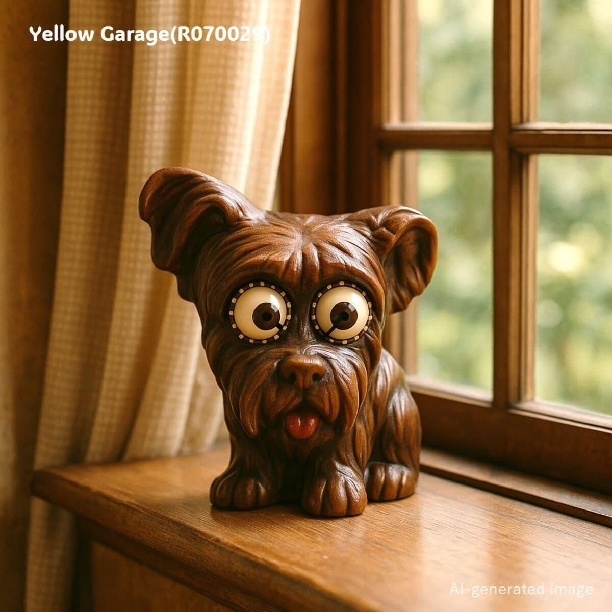 アンティーク目玉時計 シュナウザー犬 アンティーク目玉時計