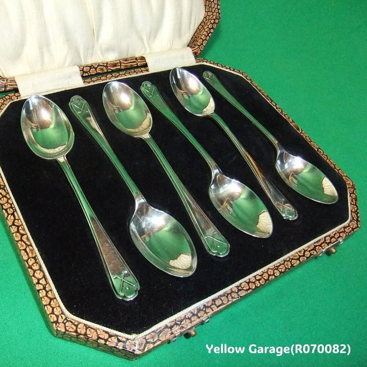 英国ティースプーンセット1908年製純銀アンティーク