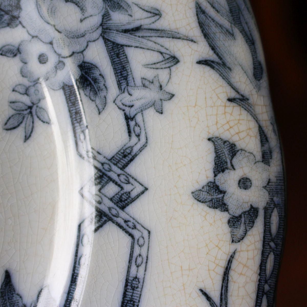 フランスアンティーク　サルグミンヌ　ALPHAND ディナープレート 2枚セット フランスアンティーク サルグミンヌ ALPHAND ディナープレート 2枚