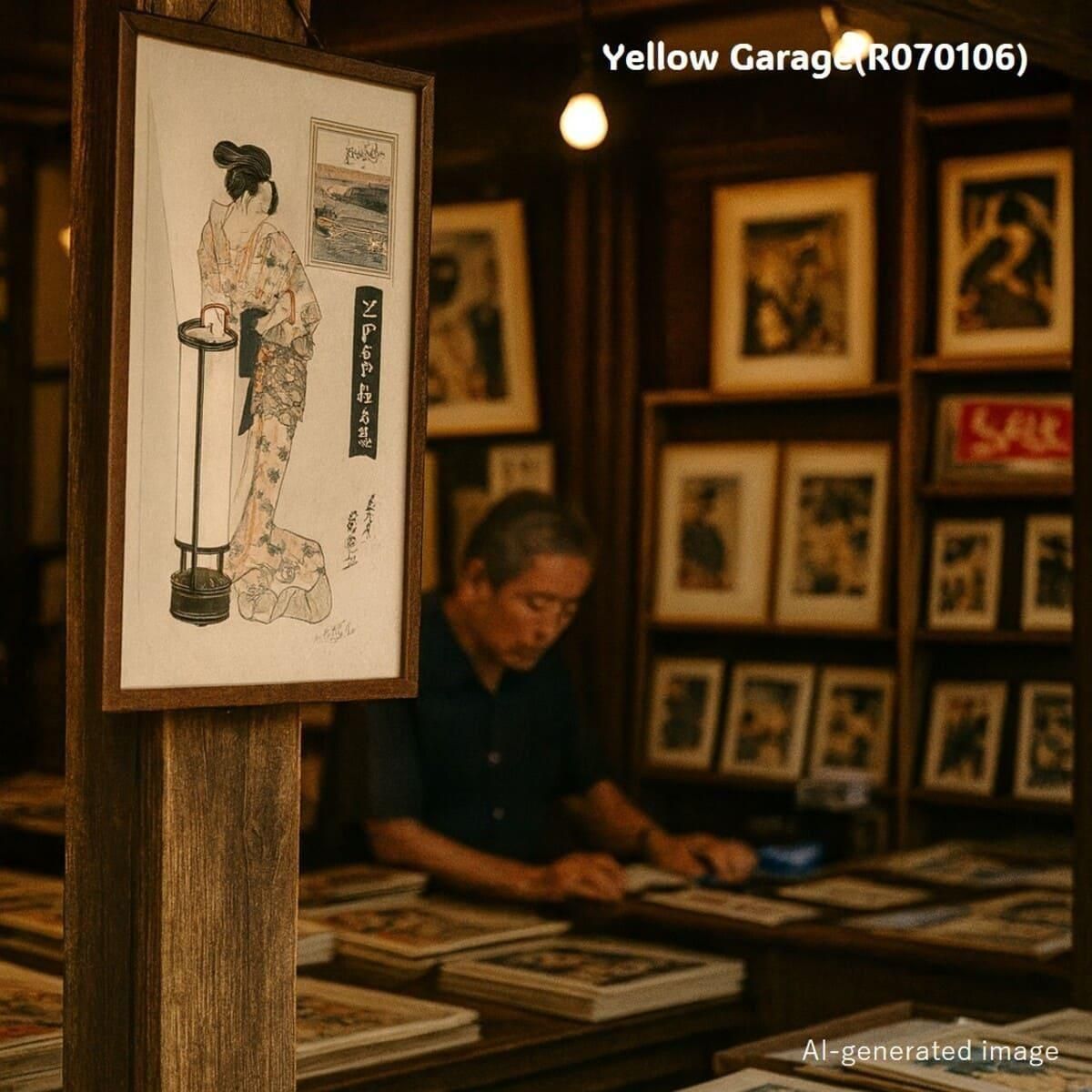 英泉「江戸名物画 浅草海苔」復刻浮世絵木版画 - ANTIQUE LEAVES