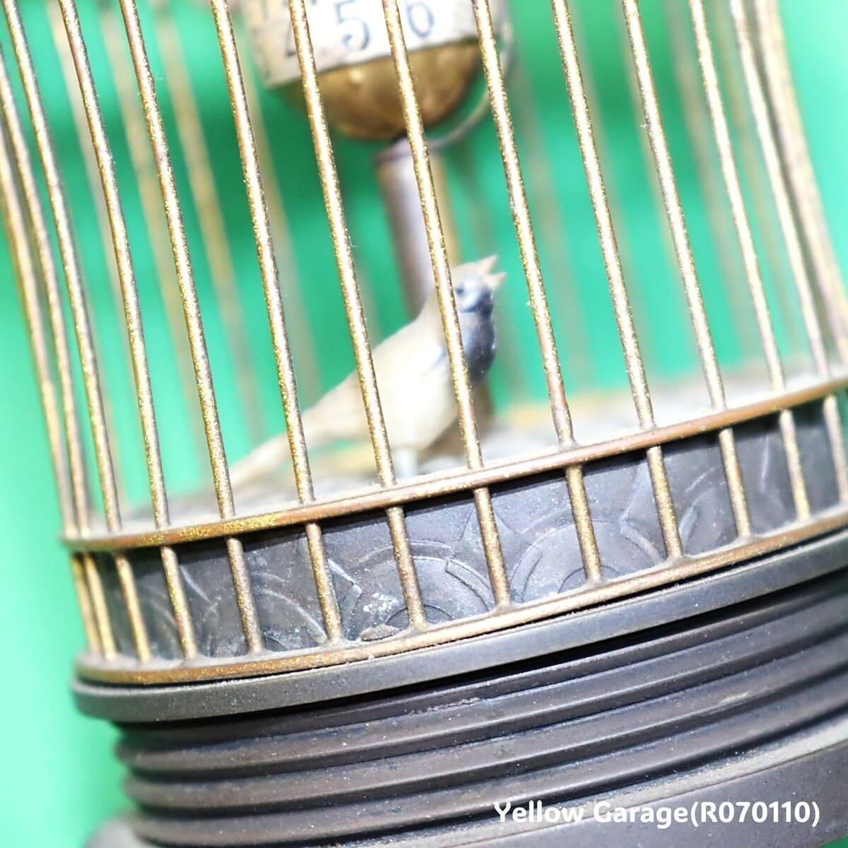 ヴィンテージ 鳥かご型ロータリークロック マーブルベース