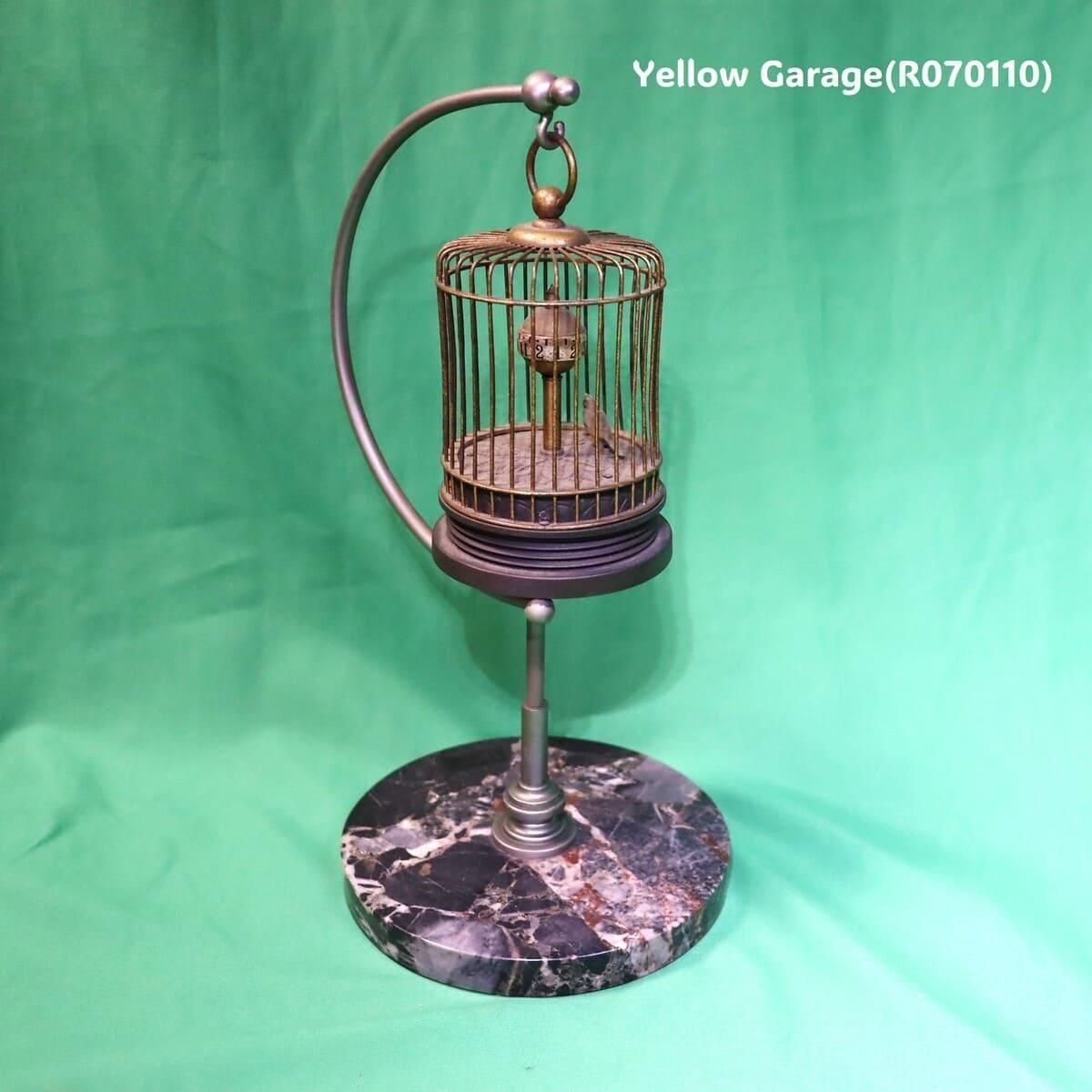 ヴィンテージ 鳥かご型ロータリークロック マーブルベース
