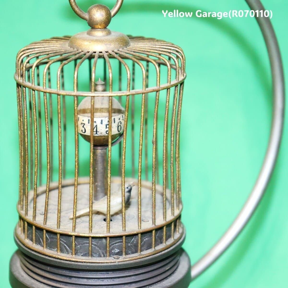 ヴィンテージ 鳥かご型ロータリークロック マーブルベース