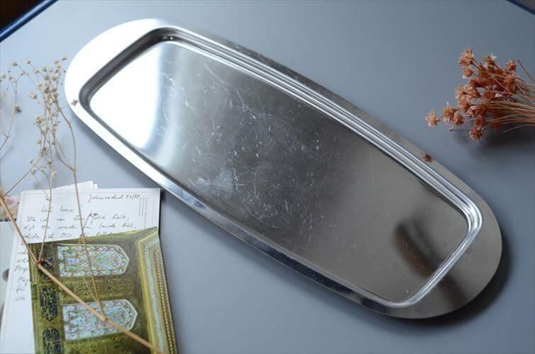 英国ビンテージOLD HALL 鏡面仕上げトレイ お盆 英国ビンテージOLD HALL 鏡面仕上げトレイ お盆