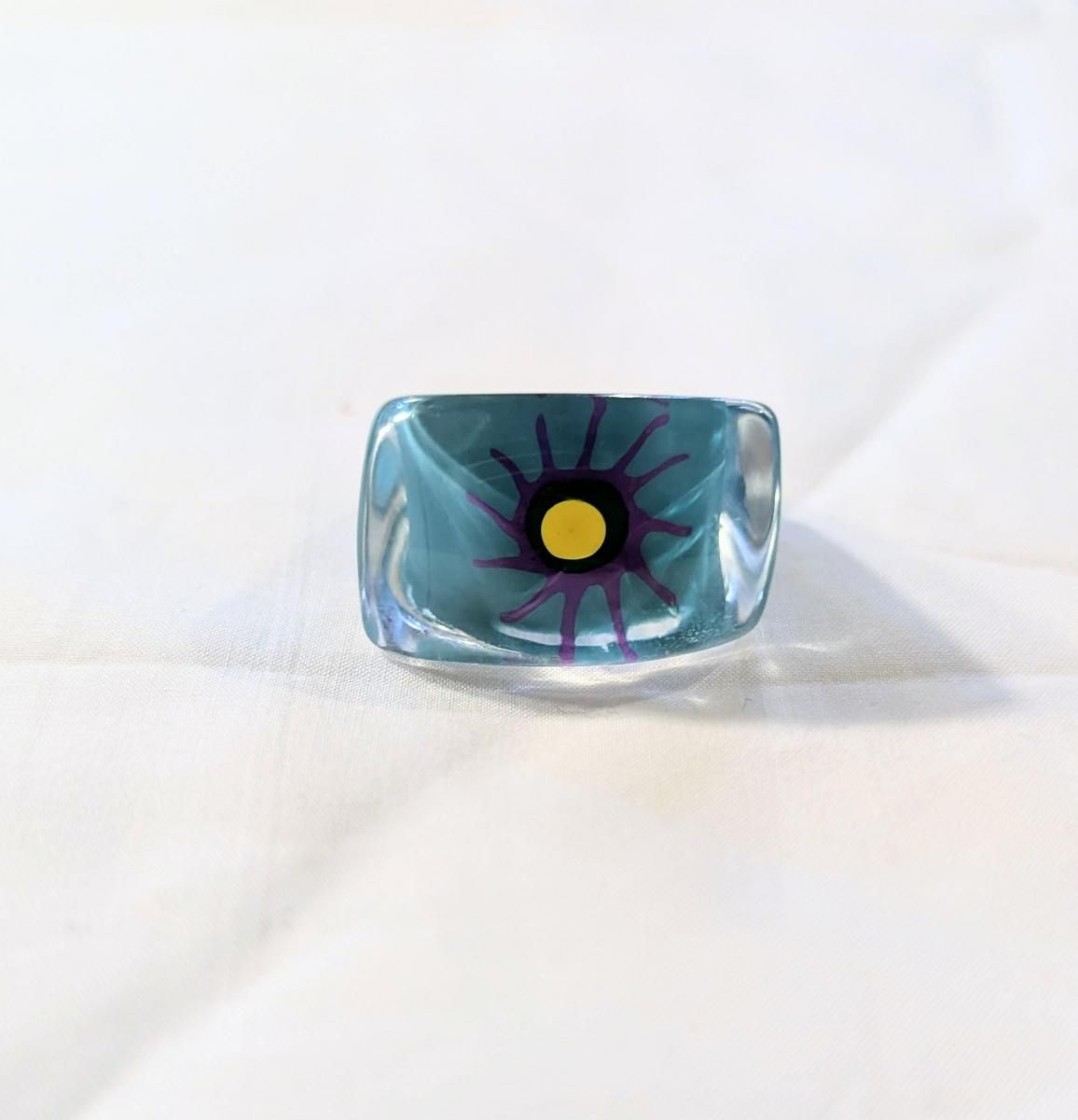 USAより ブルートーン プラスチック リング、サイズUS 6.25 JAPAN12号