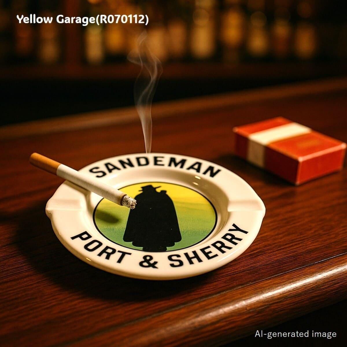 サンデマン ポート＆シェリー 陶器製アンティーク灰皿（Limoges製