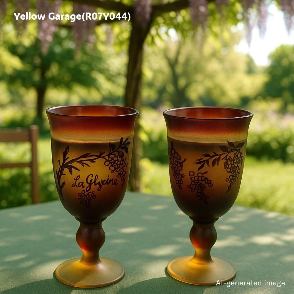 アールヌーボー風 ガラスランプ ブドウデザイン 送料無料 アール