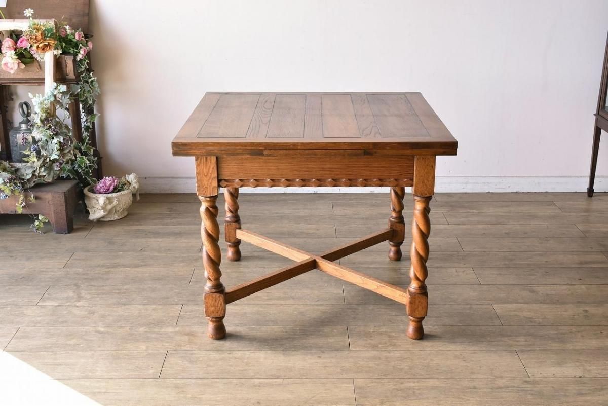 イギリス アンティーク ドローリーフ テーブル 温もりと風格を纏う1920