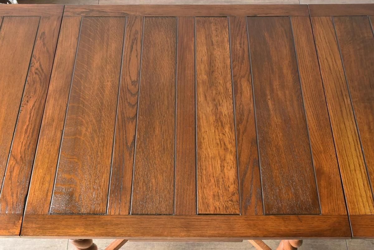 イギリス アンティーク ドローリーフ テーブル 希少な細幅ドローリーフテーブル｜イギリス製アンティーク・彫刻入り