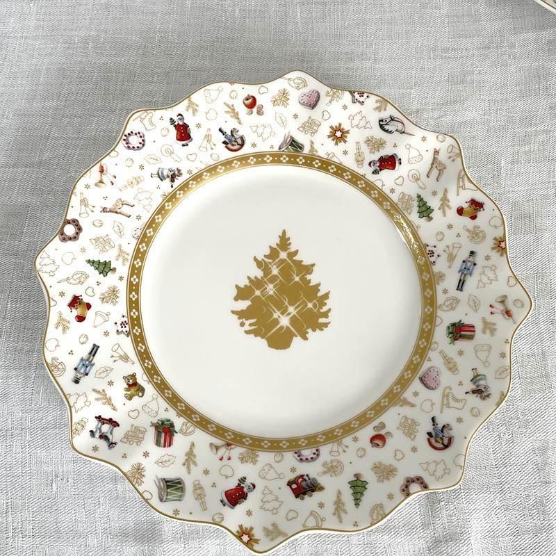 ビレロイ＆ボッホ ノエル クリスマスプレート ゴールドツリー 箱付き