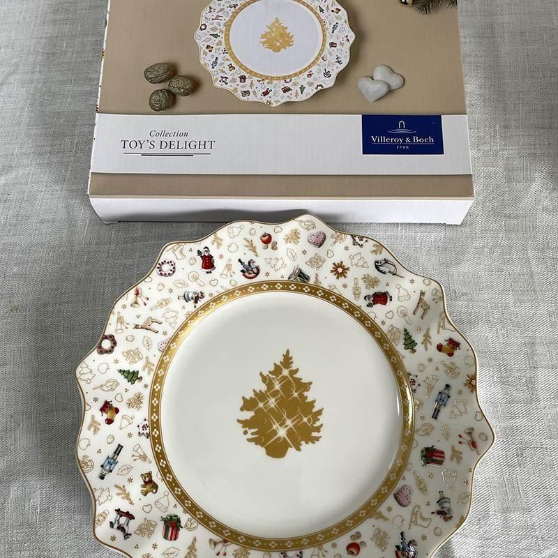 ビレロイ＆ボッホ ノエル クリスマスプレート ゴールドツリー 箱付き