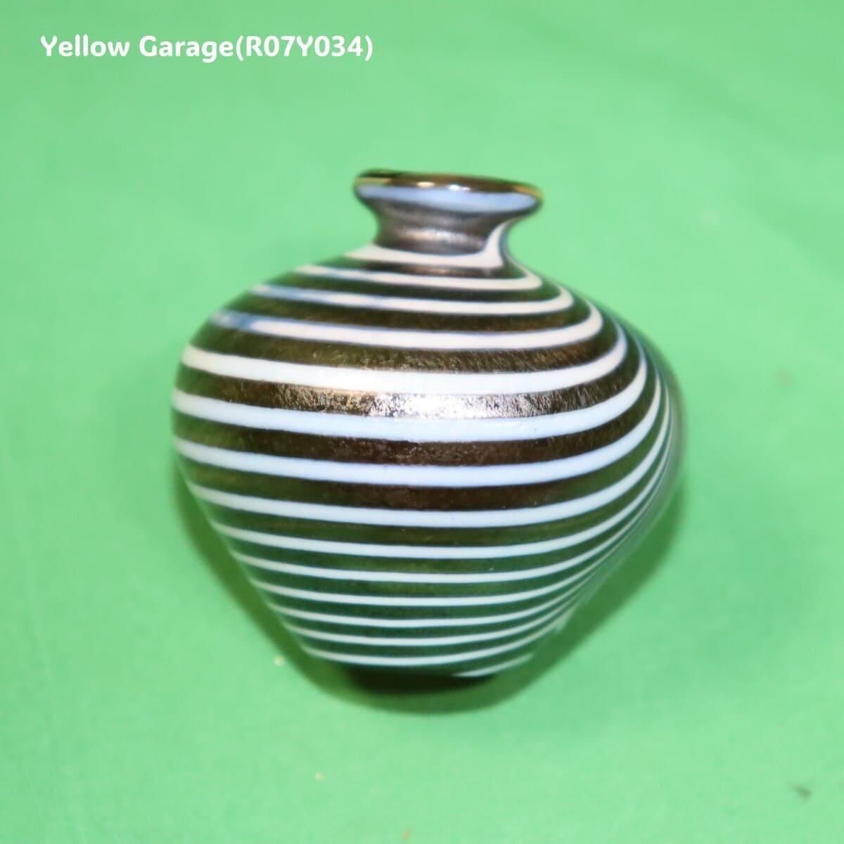 KOSTA BODA コスタボダ アートガラス ミニベース “Brown & White Flow