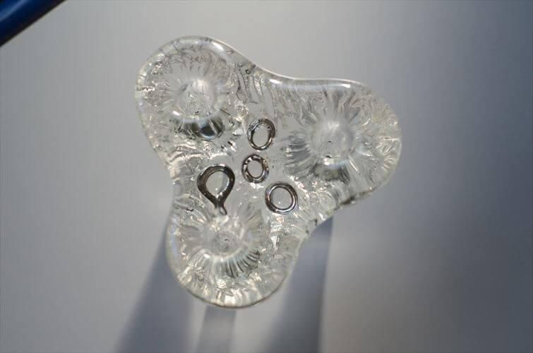 スウェーデン製 Kosta Boda 3灯キャンドルスティック コスタボダ