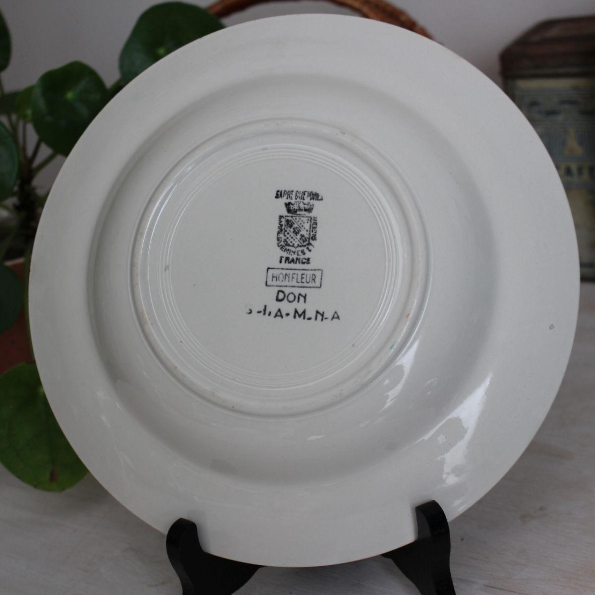 フランス ビンテージ☆Sarreguemines サルグミンヌ Honfleur