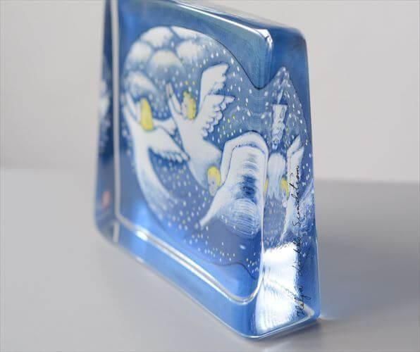iittala SwingingintheBlueoftheSky 大 ガラスカード オブジェ