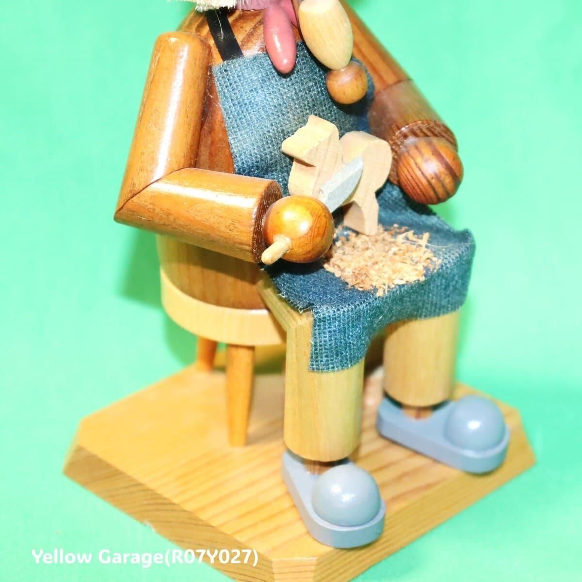 未使用 ドイツエルツ山地 木工民芸品ヴィンテージ 5名聖歌隊 削り木2本