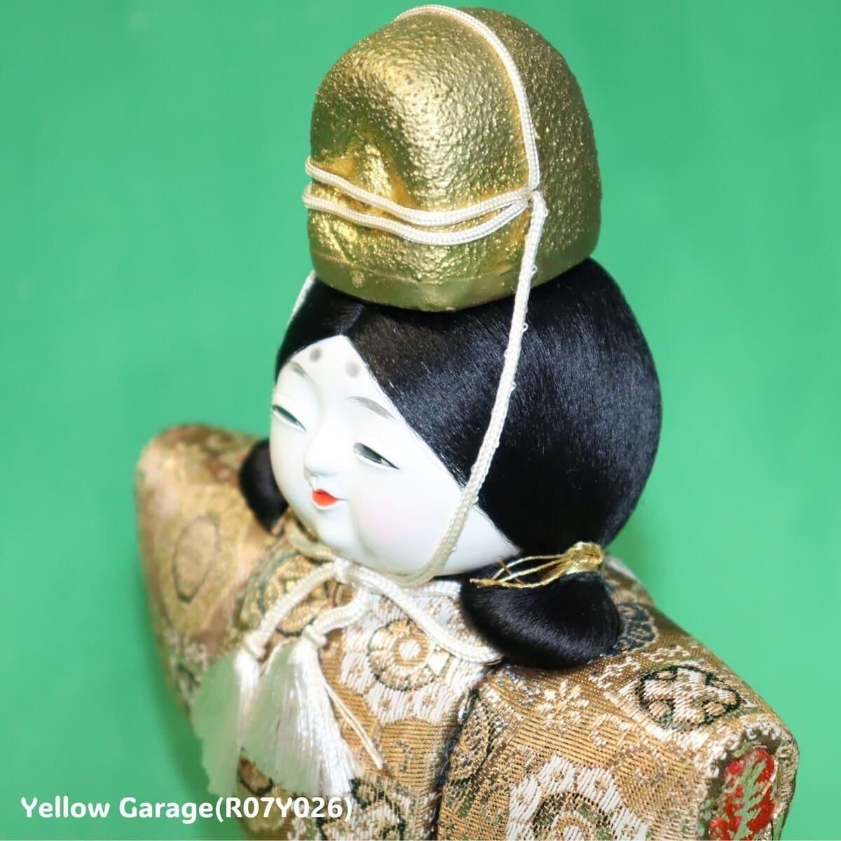 日本伝統工芸・立ち姿わらべ雛人形（男雛）／金襴衣装・烏帽子付・高さ