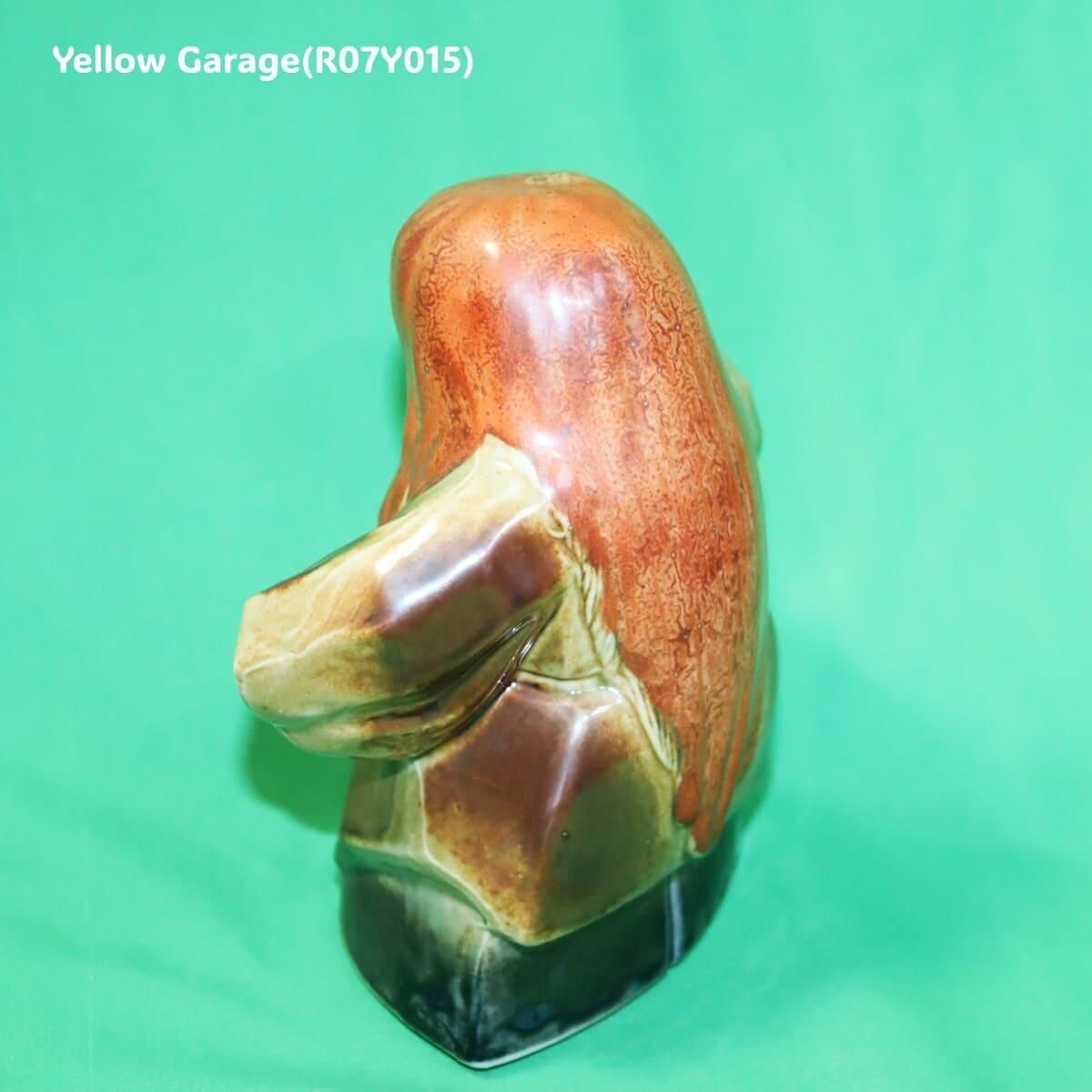 伝統的な陶器製人形 置物 能面陶人形「翁」｜伝統芸能の雅を宿す陶製フィギュリン（高さ15cm