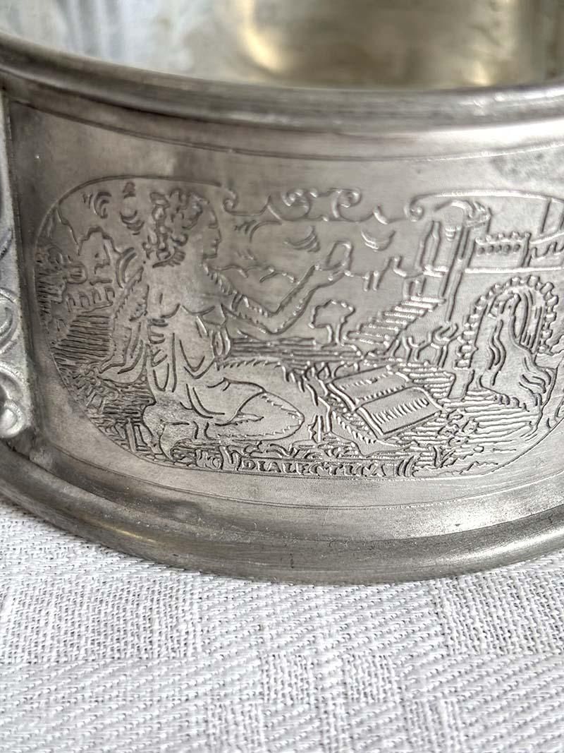 フランス製　エタン(錫、ピューター) の入れ物 フランス製 エタン(錫、ピューター) の入れ物