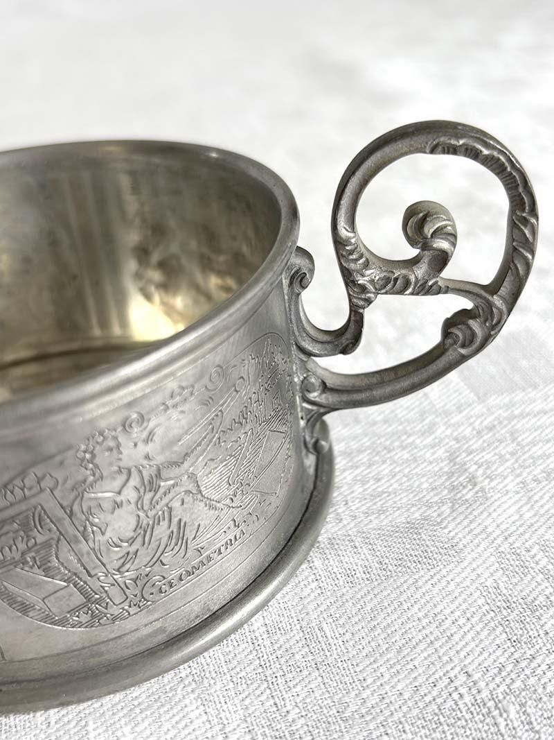 蚤の市 アンティーク錫製小物入れ 蚤の市 アンティーク錫製小物入れ