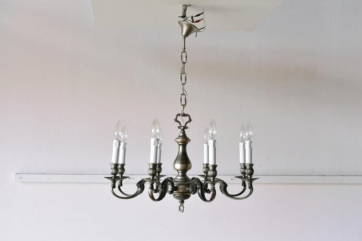 静謐な輝きを放つクラシカルな8灯式シャンデリア【sy85】 - ANTIQUE LEAVES