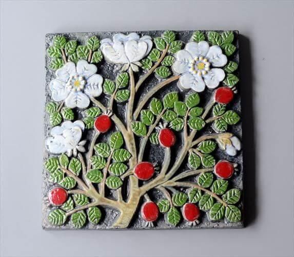 リサラーソン POMONA Nypon 陶板 Lisa Larson ポモナ ローズヒップ