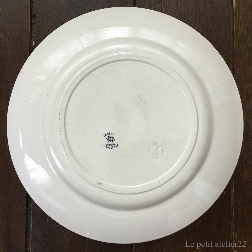 在庫2)(平皿) フランス クレイユ エ モントロー TENIERS アンティーク