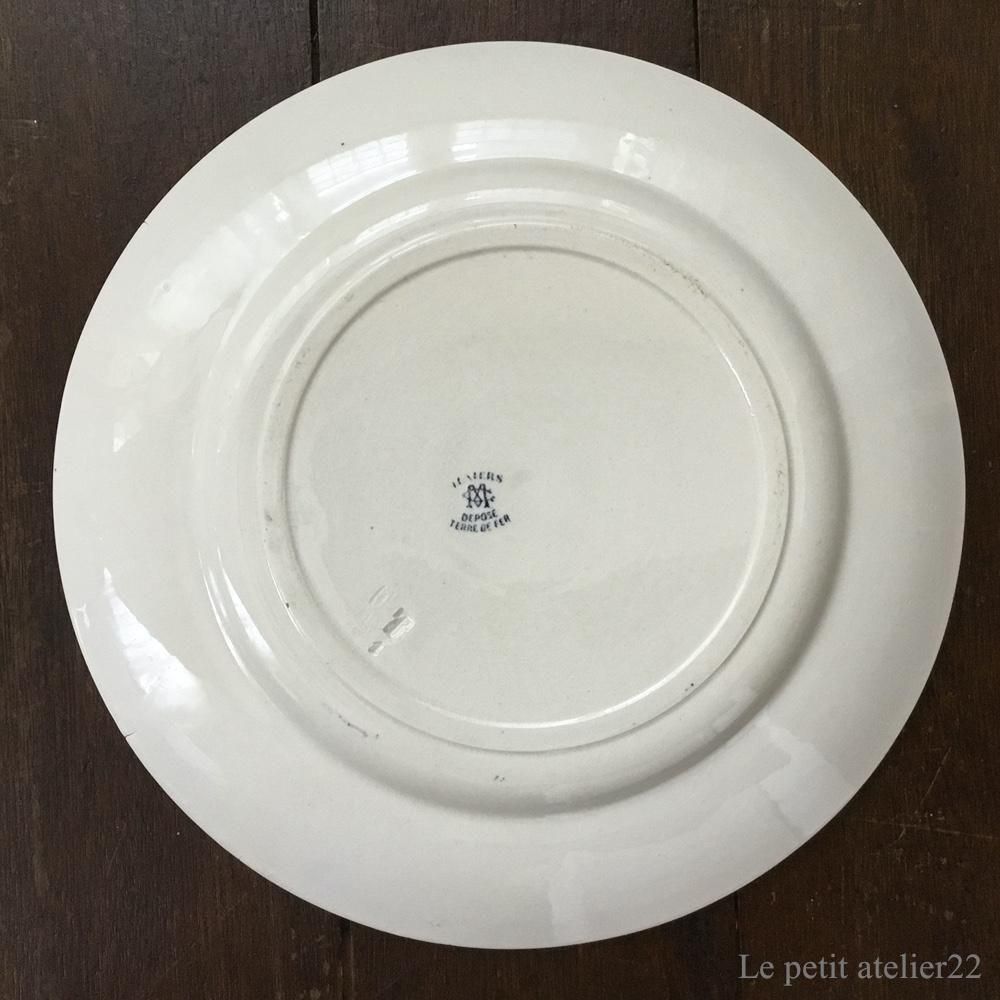 在庫2)(平皿) フランス クレイユ エ モントロー TENIERS アンティーク