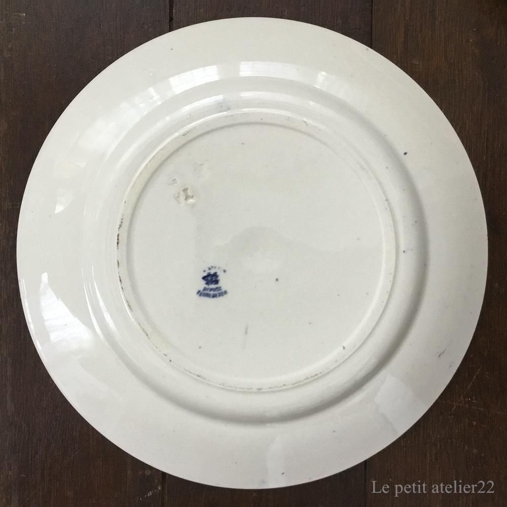 在庫2)(平皿) フランス クレイユ エ モントロー TENIERS アンティーク