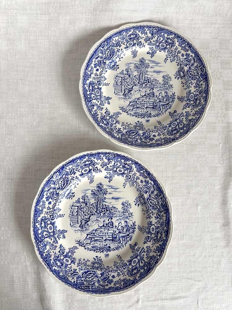 ディナープレート KGリュネヴィル 田園風景 トワルドジュイ 飾り皿