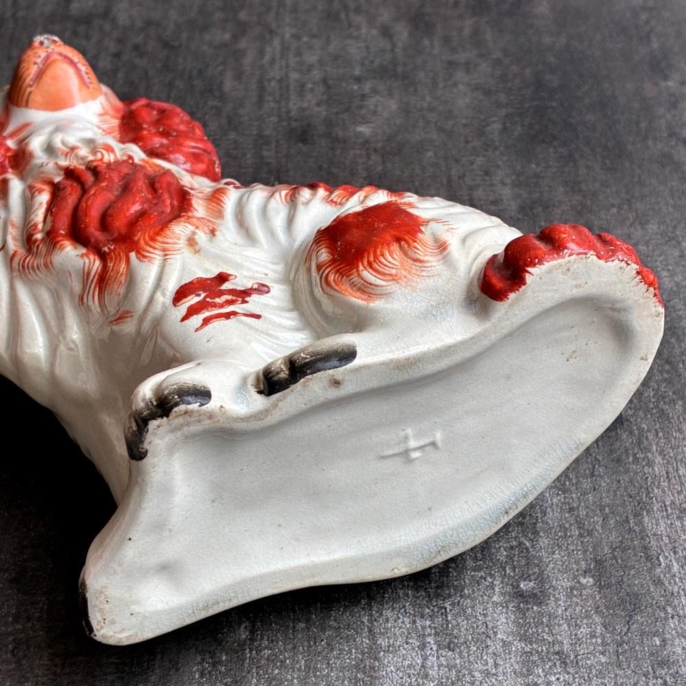 イギリス 1890年代 スタッフォードシャードッグペア 陶器犬